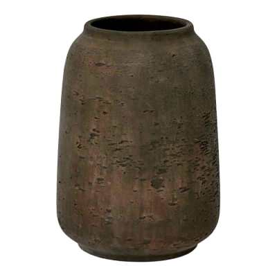 Landis Fiber Stone Tall Vase, Earth Brown