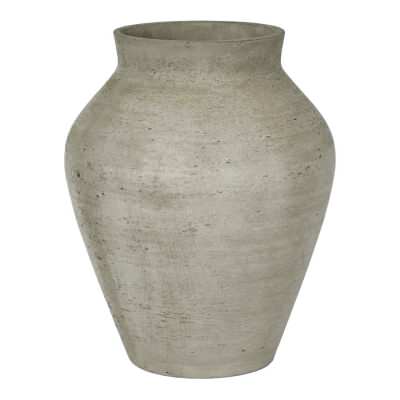 Landis Fiber Stone Pot Vase, Large, Grey