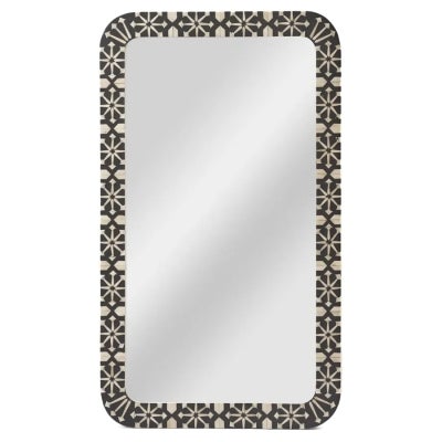 Adina Bone Inlay Frame Wall Mirror, 120cm, Grey