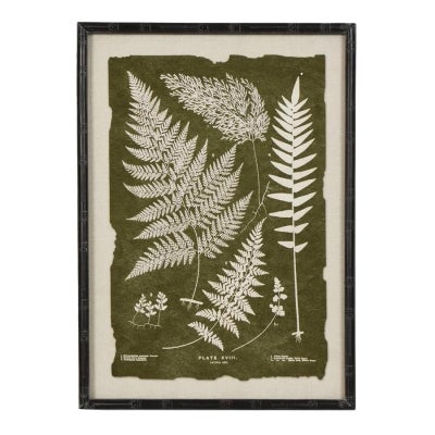 "Moss Leaf" Timber Framed Wall Art Print, Type A, 70cm