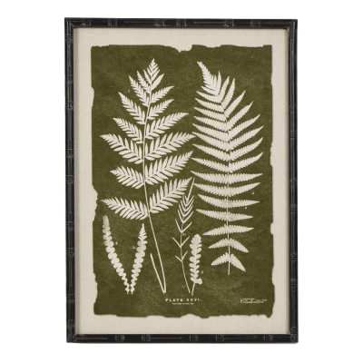 "Moss Leaf" Timber Framed Wall Art Print, Type B, 70cm