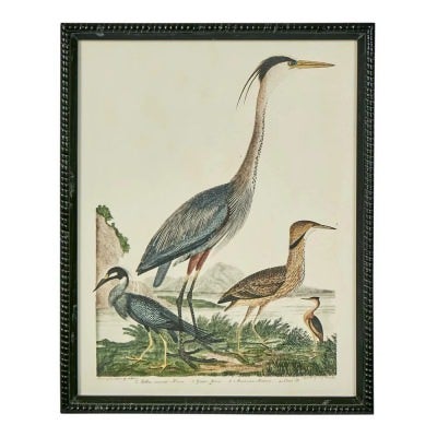 "Graceful Cranes" Timber Framed Wall Art Print, Type A, 45cm