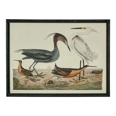 "Graceful Cranes" Timber Framed Wall Art Print, Type E, 60cm