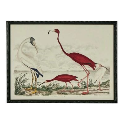 "Graceful Cranes" Timber Framed Wall Art Print, Type F, 60cm