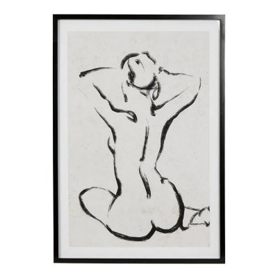 "Female Silohuette" Timber Framed Wall Art Print, Type A, 100cm