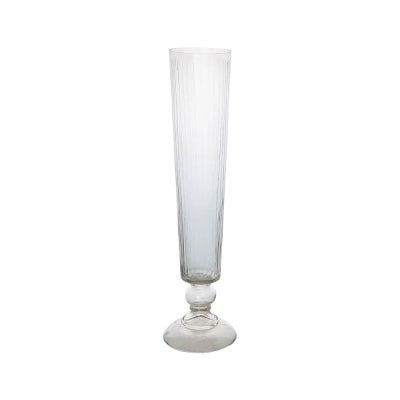 Cello Glass Fluted Vase, Small