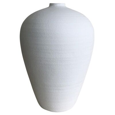 Laila Cement Vase, White