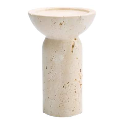 Eko Travertine Candle Stand, Large