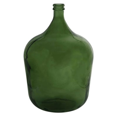 Garrafa Glass Bottleneck Vase, Large, Green