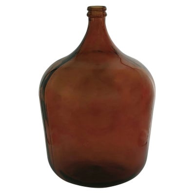 Garrafa Glass Bottleneck Vase, Large, Brown