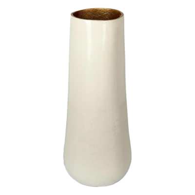 Elsa Metal Vase, Large, White
