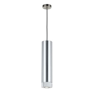 Dakota Metal Pendant Light, Silver / White Marble