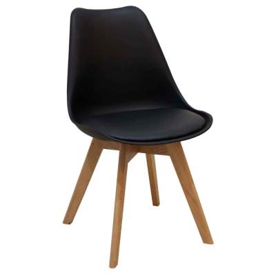 Jaden Dining Chair, Set of 2, Black / Oak