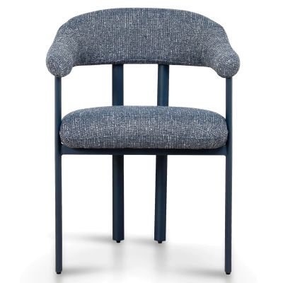 Vallen Fabric Dining Chair, Set of 2, Prussian Blue