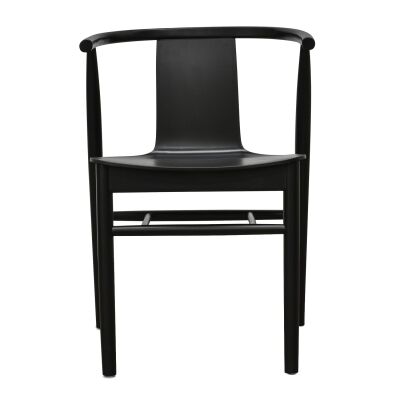 Haye Wooden Dining Chair, Set of 2, Black
