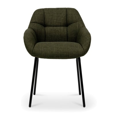 Nardo Fabric Dining Chair, Set of 2, Pine Green