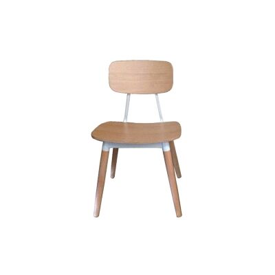 Assens Timber Dining Chair, Natural / White