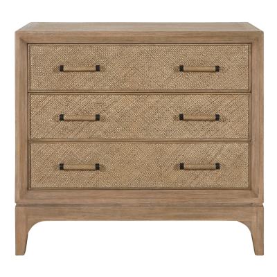 Cypress Timber & Rattan 3 Drawer Lowboy