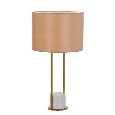Desire Marble Base Table Lamp, White / Cream