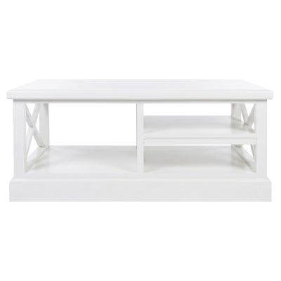 Rosslyn Mahogany Timber  Coffee Table, Double Shelf, 120cm