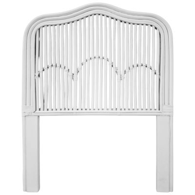 Cessia Rattan Bed Headboard, Single, White 