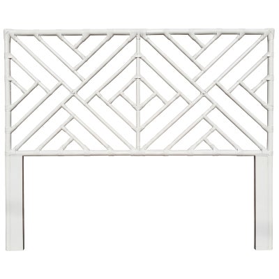 Lopes Rattan ed Headboard, Queen, White 