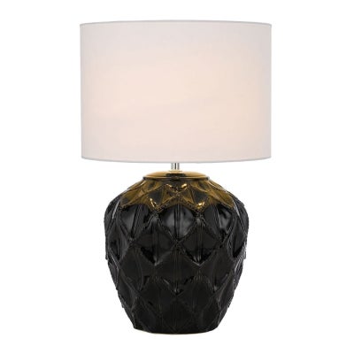 Diaz Ceramic Base Table Lamp, Black