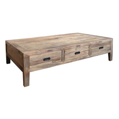 Isere Reclaimed Elm Timber Coffee Table, 140cm