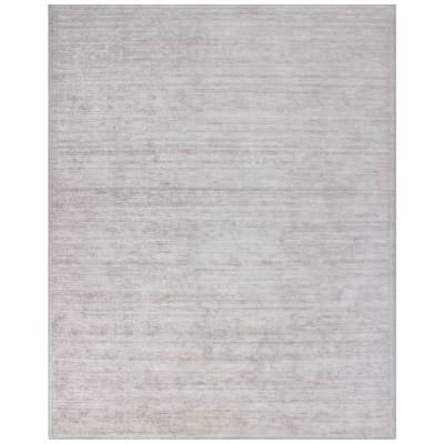 Dune Lines Hand Knotted Wool Rug, 360x455cm, Light Grey