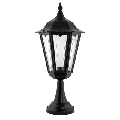 Chester Italian Made IP43 Exterior Pillar Lantern, Large, Black