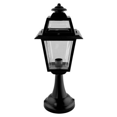 Avignon Italian Made IP43 Exterior Pillar Lantern, Black