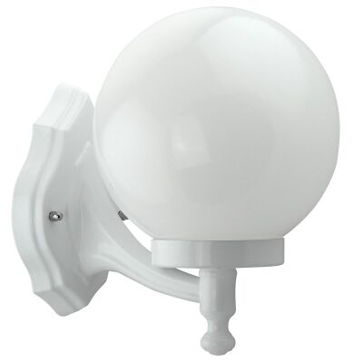 Siena Italian Made IP43 Exterior Up Wall Light, Style A, White