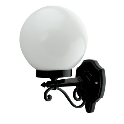 Siena Italian Made IP43 Exterior Up Wall Light, Style B, 25cm, Black