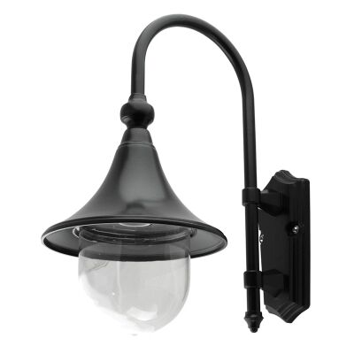 Monaco Italian Made IP43 Exterior Wall Light, Style A, Black