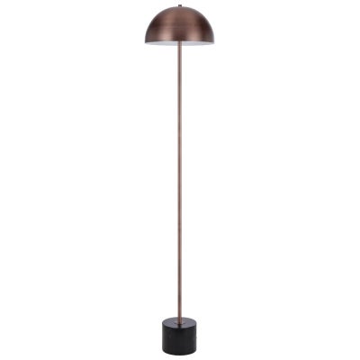 Domez Iron & Marble Floor Lamp, Bronze / Black