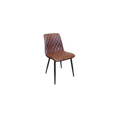 Callac Faux Leather Dining Chair, Brown