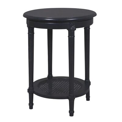 Polo Wooden Round Occassional Table - Black