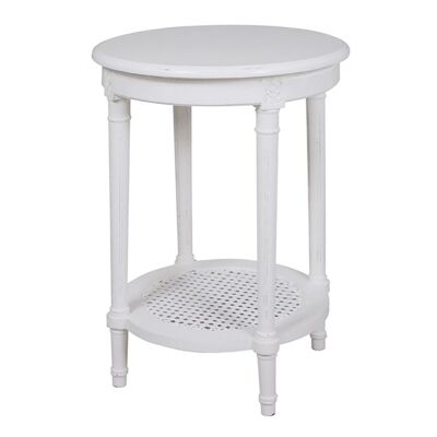 Polo Wooden Round Occassional Table - White