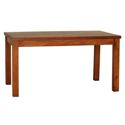 Portol Mahogany Timber Dining Table, 150cm, Light Pecan