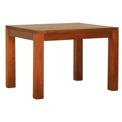 Amsterdam Solid Mahogany Timber 90cm Square Dining Table - Light Pecan
