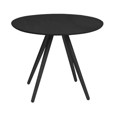 Coco Wooden Round Dining Table, 70cm, Black