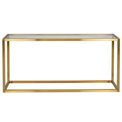 Alistair Glass & Stainless Steel Console Table, 160cm