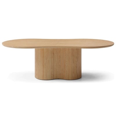 Olvero Wooden Freeform Dining Table, 239cm, Natural