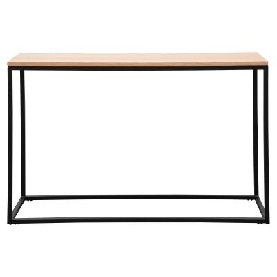 Coree Wood & Metal Console Table, 120cm, Natural / Black