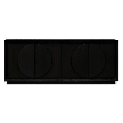 Sollen Wooden 4 Door Sideboard, 200cm, Espresso Black