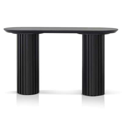 Mossvale Woode Oval Console Table, 140cm, Black