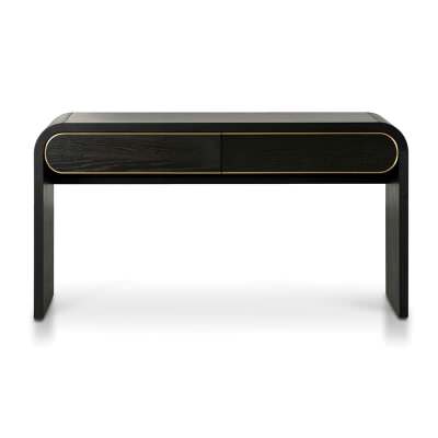 Hillston Wooden Console Table, 150cm, Espresso Black