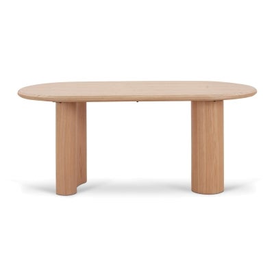 Alvoro Wooden Oval Dining Table, 180cm, Natural