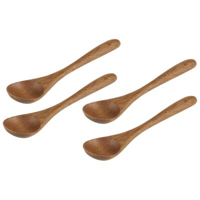Davis & Waddell 4 Piece Acacia Timber Condiment Spoon Set