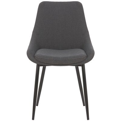 Domo Fabric Dining Chair, Charcoal